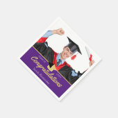 Moderne Foto Paarse afstuderen klasse van 20xx Servet (Hoek)