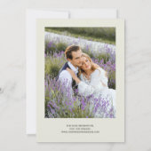 Moderne foto Paarse gouden agaat ivoor bruiloft Kaart (Achterkant)