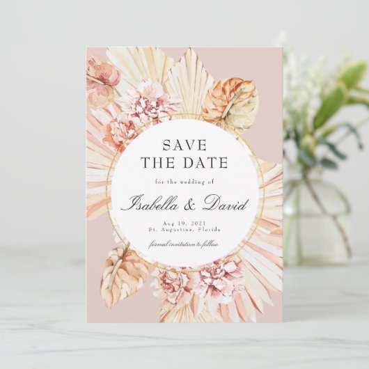 Moderne Foto Pampas Gedroogde Woestijn Save the Da Kaart (Staand voorkant)