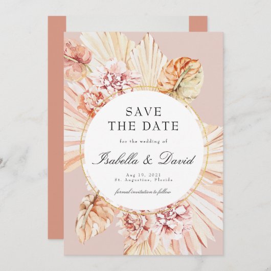 Moderne Foto Pampas Gedroogde Woestijn Save the Da Kaart (Voorkant / Achterkant)