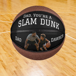 Moderne foto papa, je bent een slam dunk! personal basketbal