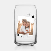 Moderne foto papa vaderdag kinder namen blikvorm glas (Achterkant)