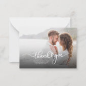 Moderne foto-Passen getrouwd Dank u Notitiekaartje (Voorkant)