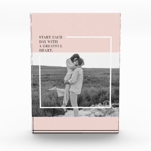 Moderne foto Pastel Roze familie Lovely Gift (Voorkant)