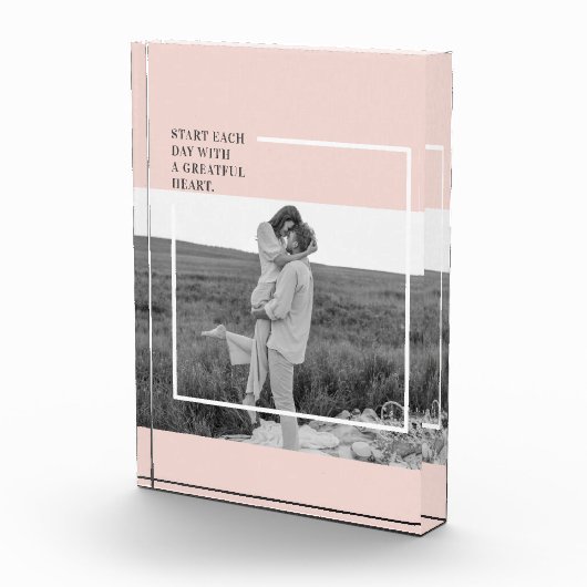 Moderne foto Pastel Roze familie Lovely Gift (Rechts)