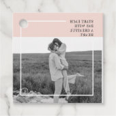 Moderne foto Pastel Roze familie Lovely Gift Bedankjes Labels (Voorkant)