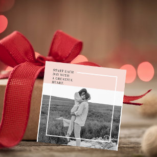 Moderne foto Pastel Roze familie Lovely Gift Bedankjes Labels