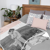 Moderne foto Pastel Roze familie Lovely Gift Fleece Deken