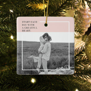 Moderne foto Pastel Roze familie Lovely Gift Keramisch Ornament