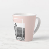 Moderne foto Pastel Roze familie Lovely Gift Latte Mok (Rechterhoek)