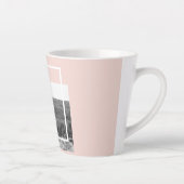 Moderne foto Pastel Roze familie Lovely Gift Latte Mok (Rechts)