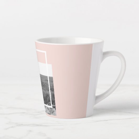 Moderne foto Pastel Roze familie Lovely Gift Latte Mok (Rechts)