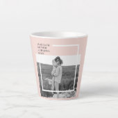 Moderne foto Pastel Roze familie Lovely Gift Latte Mok (Voorkant)