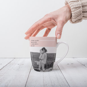 Moderne foto Pastel Roze familie Lovely Gift Latte Mok