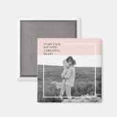 Moderne foto Pastel Roze familie Lovely Gift Magneet (Voorkant / Achterkant)