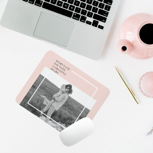 Moderne foto Pastel Roze familie Lovely Gift Muismat