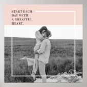 Moderne foto Pastel Roze familie Lovely Gift Poster (Voorkant)