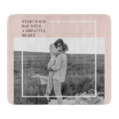 Moderne foto Pastel Roze familie Lovely Gift Snijplank (Voorkant)