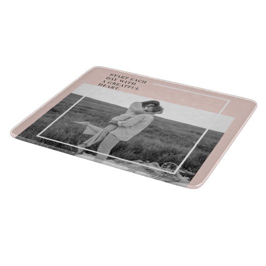 Moderne foto Pastel Roze familie Lovely Gift Snijplank (Hoek)