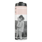 Moderne foto Pastel Roze familie Lovely Gift Thermosbeker (Voorkant)
