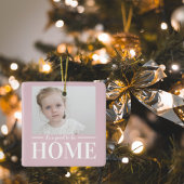 Moderne foto - Pastel Roze familie - thuiscadeau Keramisch Ornament