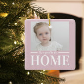 Moderne foto - Pastel Roze familie - thuiscadeau Keramisch Ornament