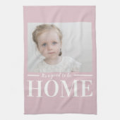 Moderne foto - Pastel Roze familie - thuiscadeau Theedoek (Verticaal)