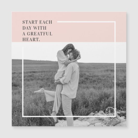 Moderne foto pastelroze familie leuk cadeau (Voorkant)