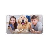 Moderne foto Persoonlijk terugkeeradres Etiket (Voorkant)