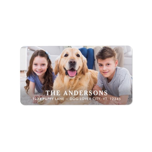 Moderne foto Persoonlijk terugkeeradres Etiket (Voorkant)