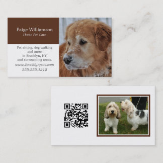 Moderne foto Pet Care Visitekaartje