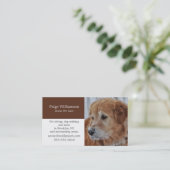 Moderne foto Pet Care Visitekaartje (Staand voorkant)