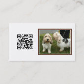Moderne foto Pet Care Visitekaartje (Achterkant)