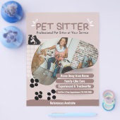 Moderne foto Pet Sitter Flyer (Enkel)