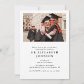 Moderne foto PhD-diploma afstudeerfeest Kaart (Achterkant)