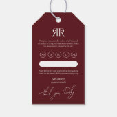 Moderne foto product kleding hangtag cadeaulabel (Achterkant)