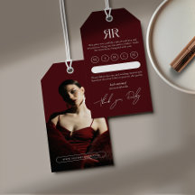 Moderne foto product kleding hangtag