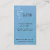 Moderne foto Professioneel Blauw Visitekaartje (Achterkant)