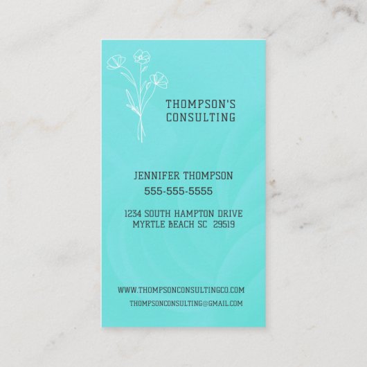 Moderne foto Professioneel Groen Visitekaartje (Achterkant)