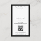 Moderne Foto Professionele Advocaat QR Code Visitekaartje (Achterkant)