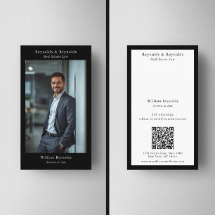 Moderne Foto Professionele Advocaat QR Code Visitekaartje