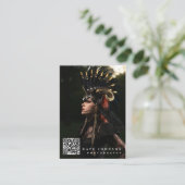 Moderne foto QR code aangepaste sociale media pict Visitekaartje (Staand voorkant)