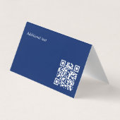 Moderne foto QR-code blauwe verloop professioneel Visitekaartje (Achterkant)