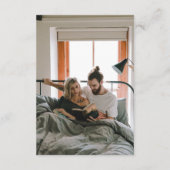 Moderne foto QR code bruiloft details Informatiekaartje (Achterkant)