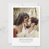 Moderne foto QR Code Bruiloft Save the Date Kaart (Voorkant)