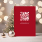 Moderne foto QR code Corporate Christmas Feestdagenkaart