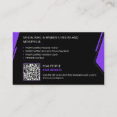 Moderne foto QR-code fitnesscoach Visitekaartje (Achterkant)
