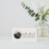 Moderne Foto QR Code Fotograaf Visitekaartje (Staand voorkant)