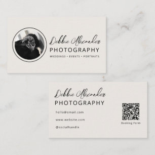 Moderne Foto QR Code Fotograaf Visitekaartje