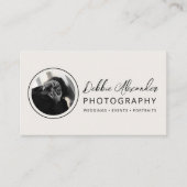 Moderne Foto QR Code Fotograaf Visitekaartje (Voorkant)